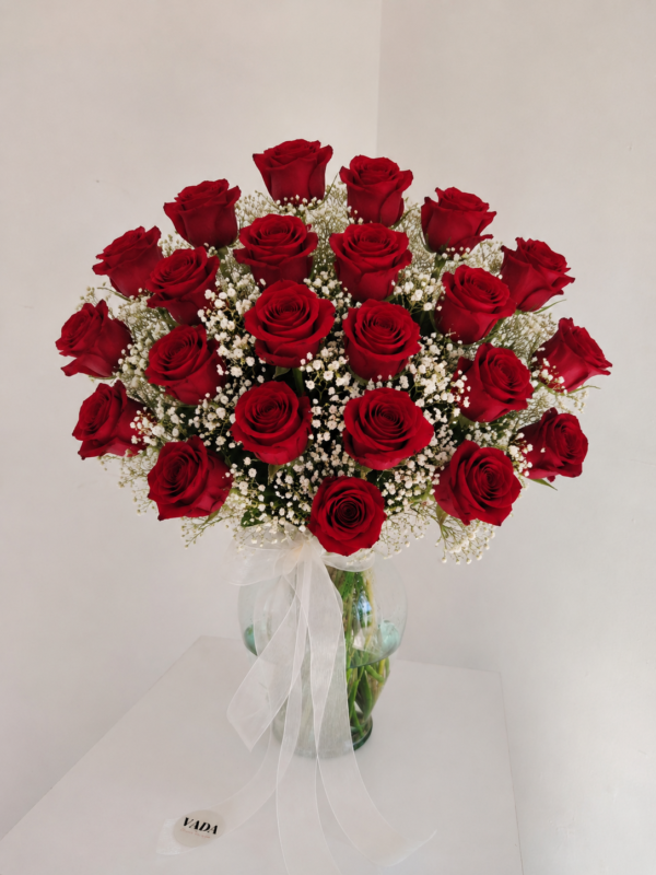 ChatGPT Image 3 sept 2026, 05_26_40 p.m. Florero de 24 rosas rojas con ghypso