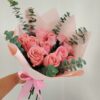12 Rosas rosas con dollar